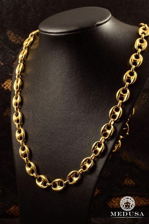 11.5 mm gucci link necklace|Gucci link gold chain necklace.